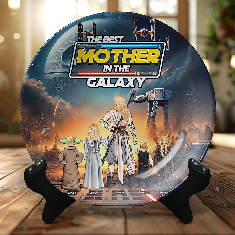 A Galactic Christmas With Mom – Personalized Ceramic Plate Gifts For Mom 03xqqn110325hhhg-Homacus