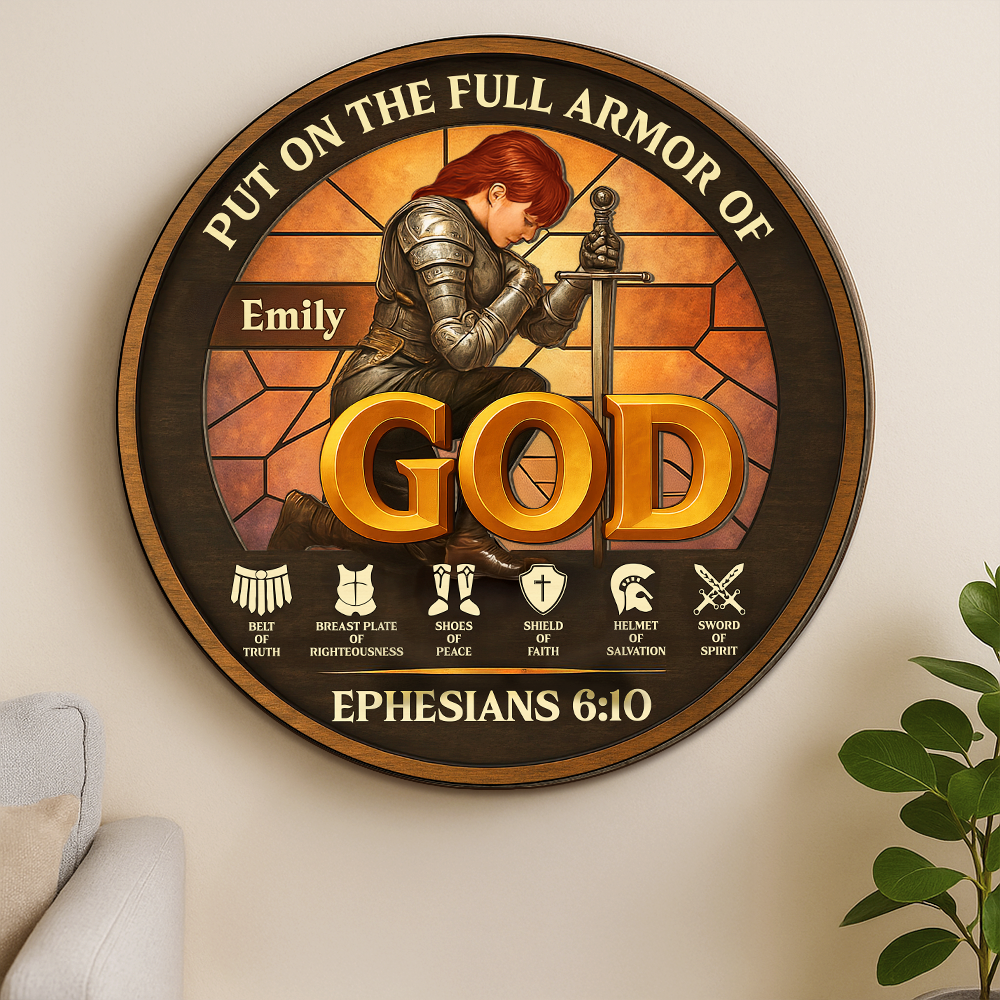 Personalized Woman Warrior of God Put On The Full Armor Of God Ephesians 6-10 01hupu060625-Homacus