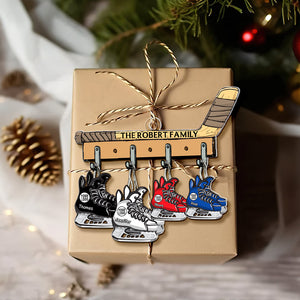 Personalized Gifts For Family Love Ice Hockey Acrylic Ornament 02HUQN221024-Homacus