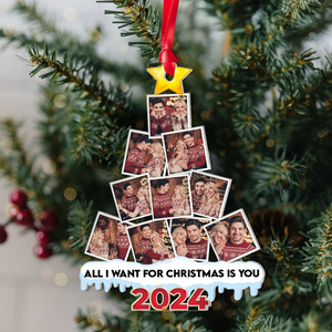 Personalized Gifts For Couple, Acrylic Couple Photo Christmas Ornament 05HUPU250924-Homacus