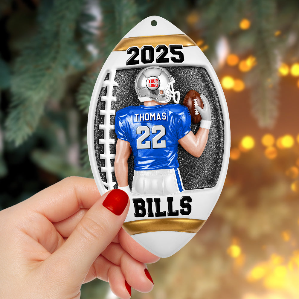 American Football Player Ornament - Personalized Gifts For Players 02huqn300825-Homacus
