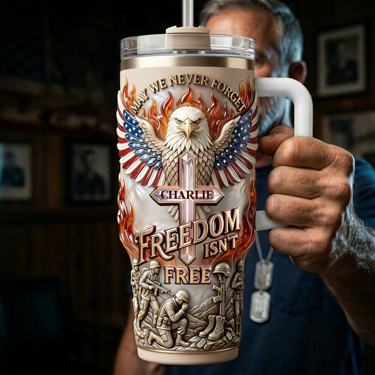 Freedom Is Not Free Tumbler - Personalized Gifts For Patriots 04PALU250326-Homacus