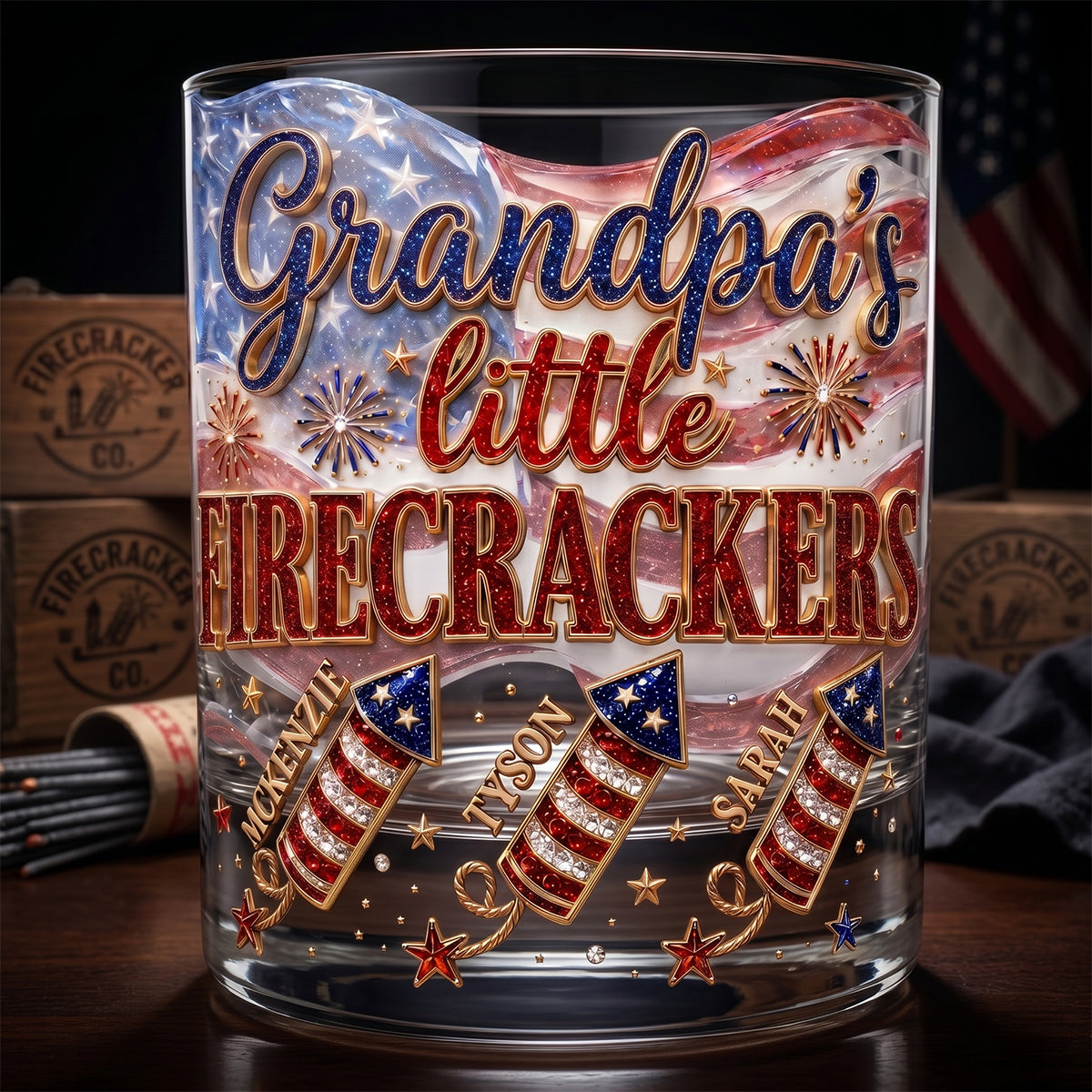 Firecrackers Drinking Glass - Personalized Gifts For Grandpas 052padt300526-Homacus