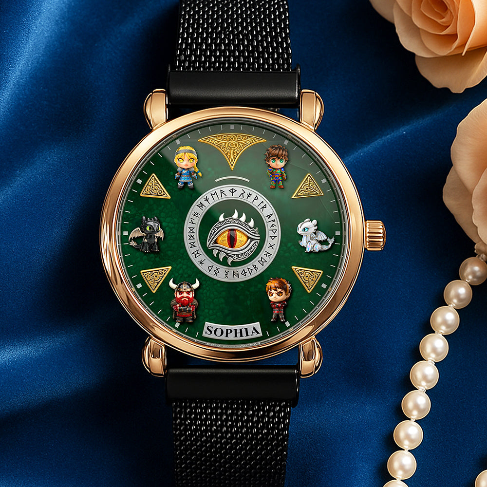 Epic Flight Adventure Mesh Strap Quartz Watch -Personalized Gift for Fantasy Fans 02tgqn210725-Homacus