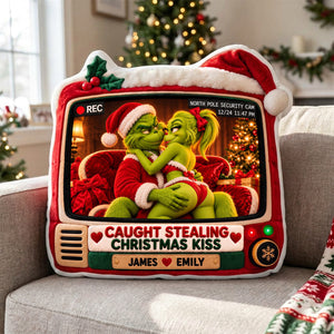 Mischievous Christmas Kiss Pillow - Personalized Gifts For Couple 07hadh191026-Homacus