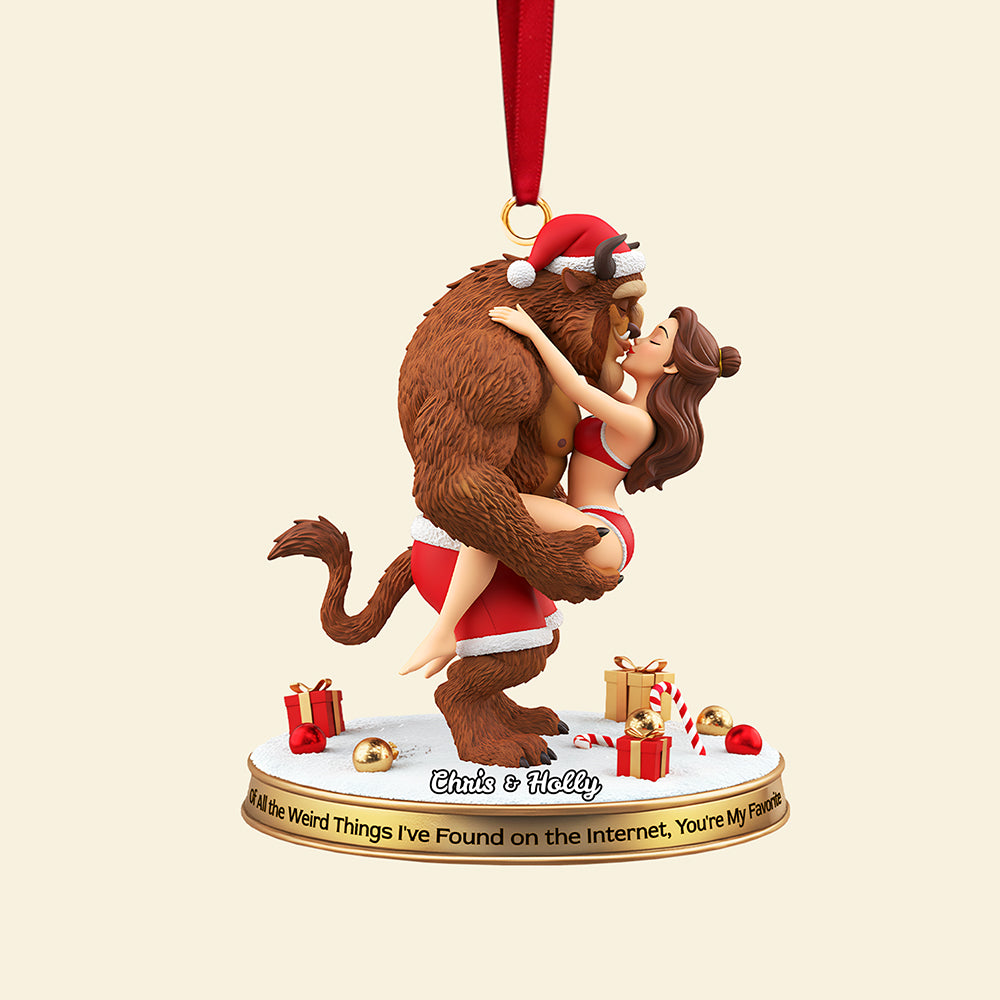 Christmas Romance Couple Ornament Personalized Gifts For Couple 02OHTA111025-Homacus