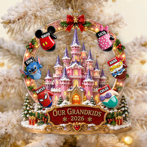 Magical Castle Grandkids Acrylic Ornament - Personalized Christmas Gift For Grandparents 02NADT280826-Homacus