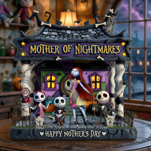 Spooky Mom And Kids Acrylic Plaque - Personalized Gifts For Mother's Day Plaque 01OHLU150426-Homacus