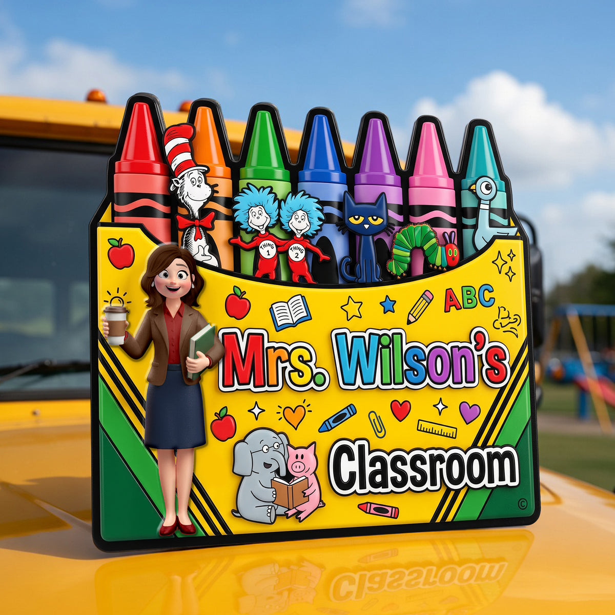 Teacher's Crayon Classroom Acrylic Plaque - Personalized Gifts For Teachers 02naqn060726-Homacus
