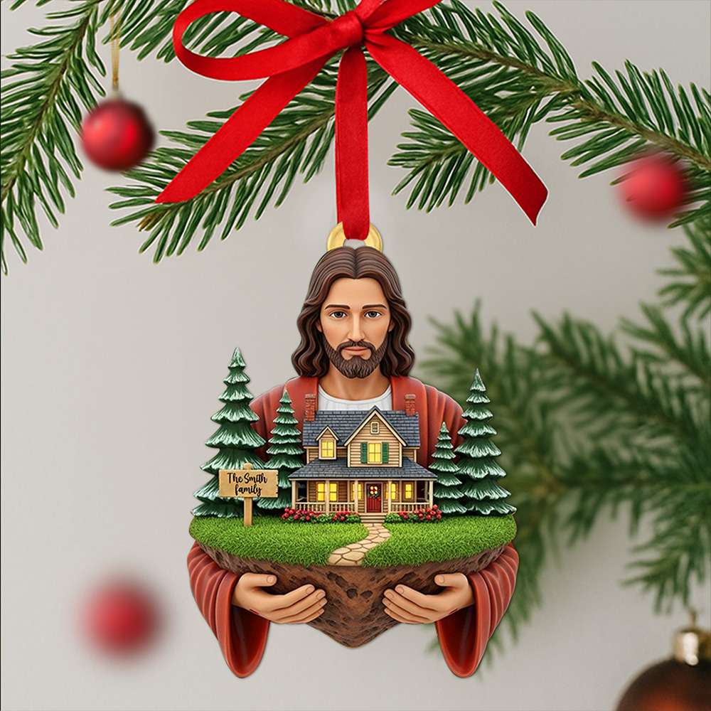 Blessed Family Christmas Ornament - Personalized Gift For Family 02TOLU130825-Homacus