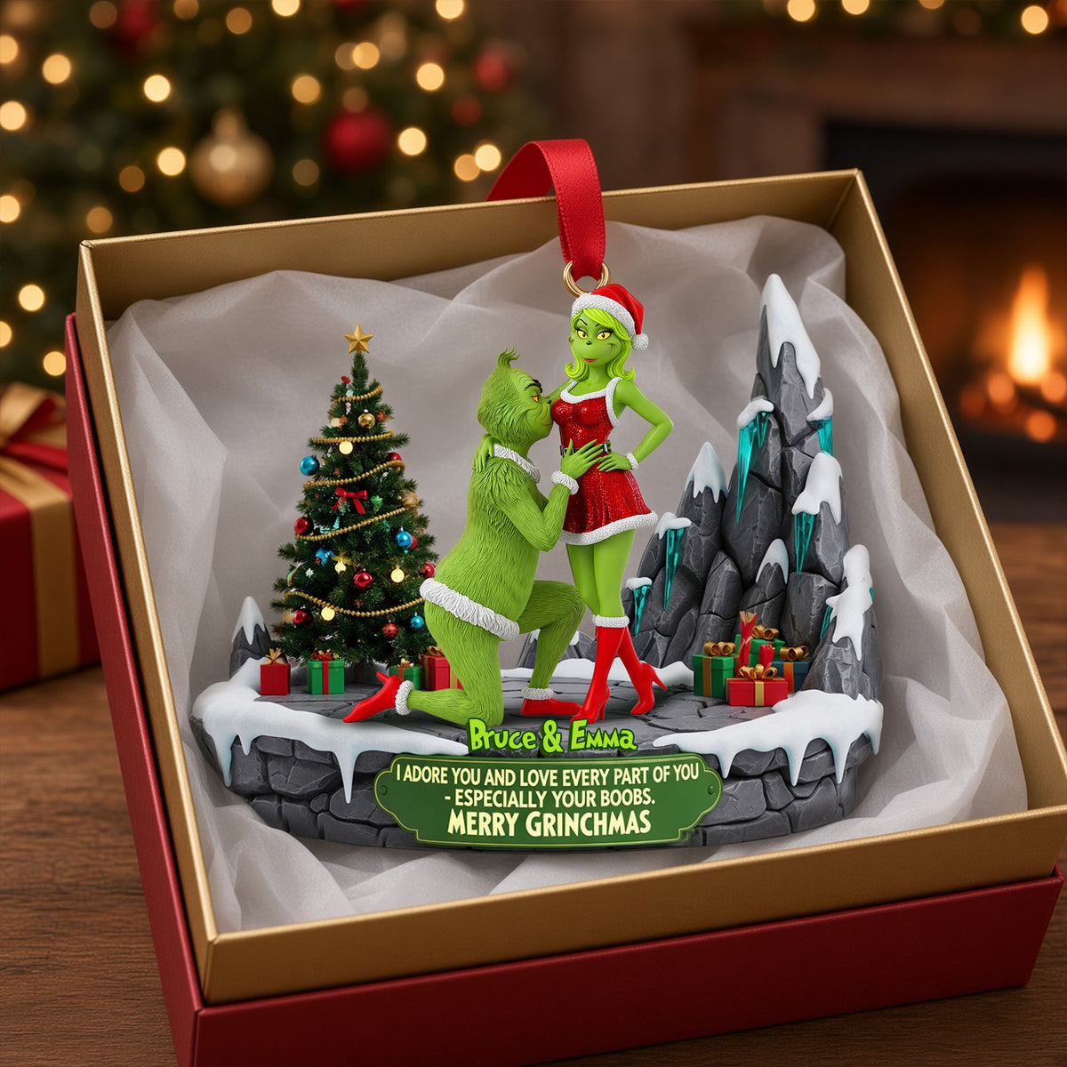 Nasty Couple Ornament - Personalized Christmas Gifts 05ohlu130826-Homacus