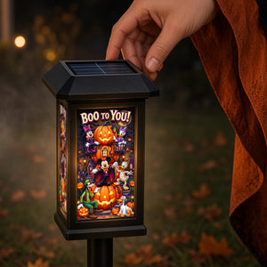 Boo To You Garden Lamp - Personalized Gifts For Halloween Solar Power Garden Lamp 04TYQN190826