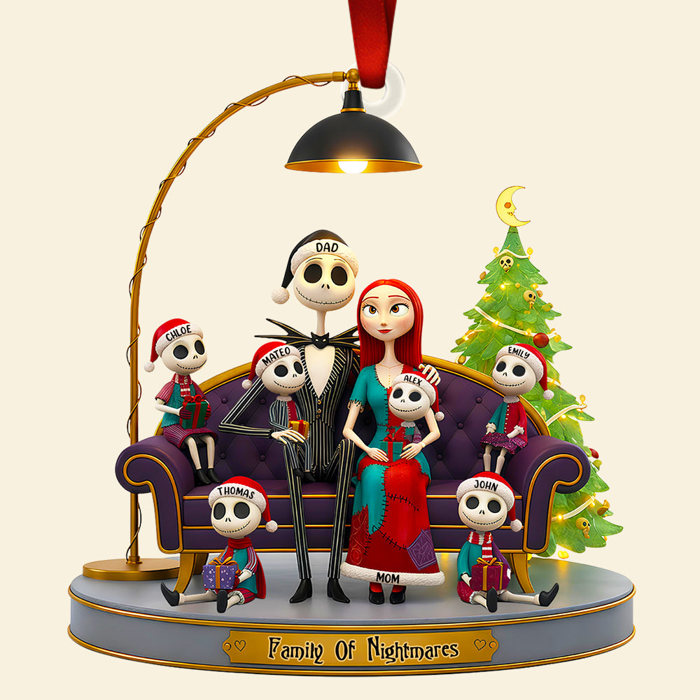 Spooky Family Christmas Ornament Personalized Gifts For Family 04OHDT241025-Homacus