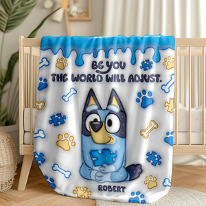 Personalized Gifts For Autism Blanket Inflated Effect 02ohpu200225-Homacus