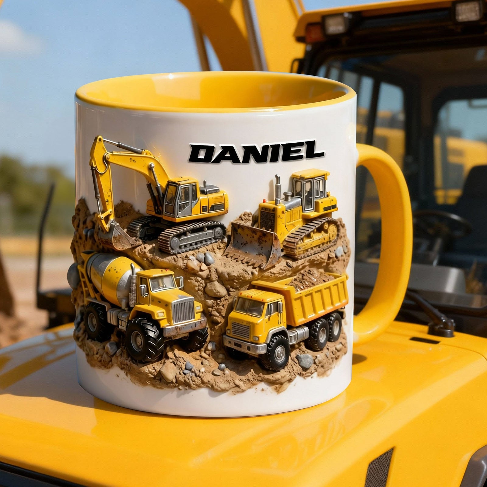 Construction Vehicles Coffee Mug - Personalized Gift For Truckers 06KILU130126-Homacus