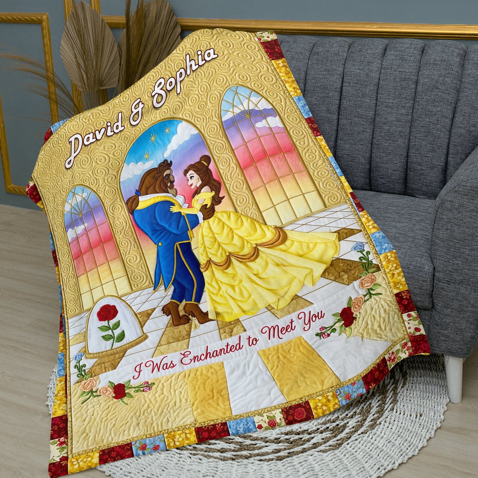 Enchanted Fairytale Couple Blanket - Personalized Gifts For Couples 04NALU160625-Homacus
