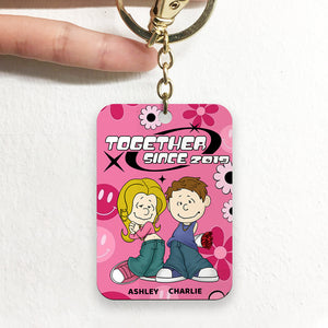 Personalized Gifts For Couple Keychain 01TODT070125HG-Homacus