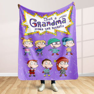 Personalized Gift for Grandma, Just A Grandma Loves Her Kids Blanket 03toqn151024hg-Homacus