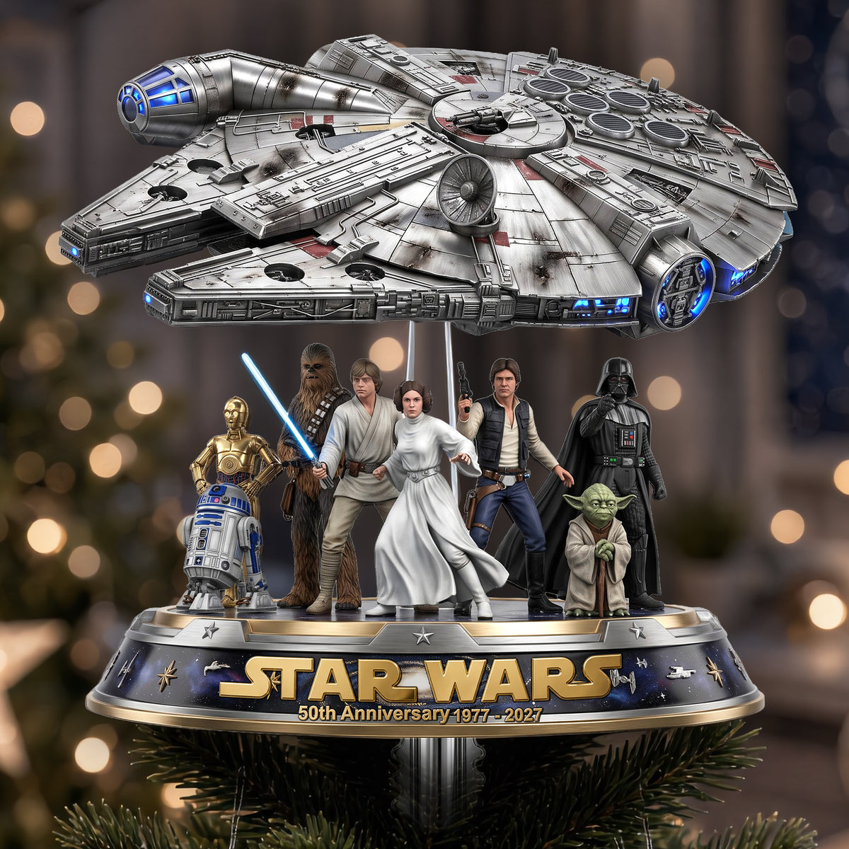 Cosmic Christmas Tree Topper - Personalized Gifts For Family 01nalu100926-Homacus