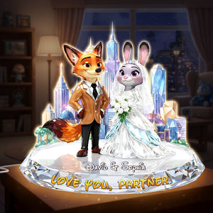 Love You Partner Acrylic Light Box - Personalized Gifts For Couple 02pglu021225-Homacus