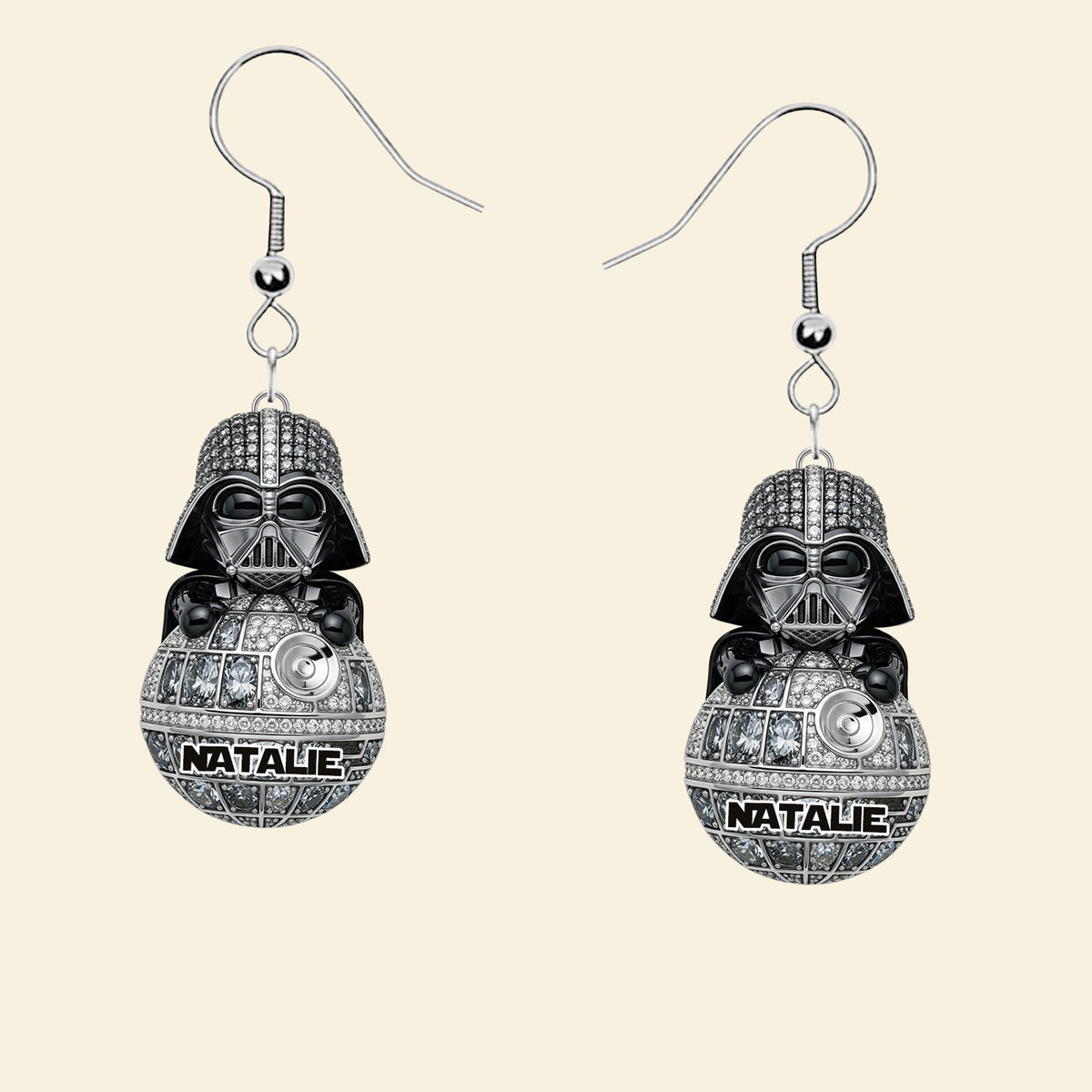 Funny Hanging Galactic Characters Earrings - Personalized Gifts For Movie Fans 05QHDT110725-Homacus