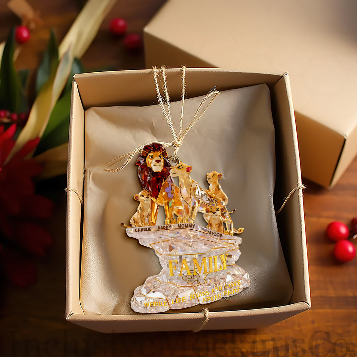 Majestic Family Ornament - Personalized Gifts For Family 03QHLU131025-Homacus