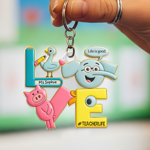 Love Teacher Keychain - Personalized Gifts For Teacher 02HUPU140725-Homacus
