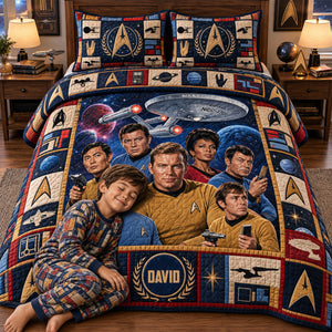 Cosmic Voyage Quilt Bed Set - Personalized Gifts 05NATN131026-Homacus