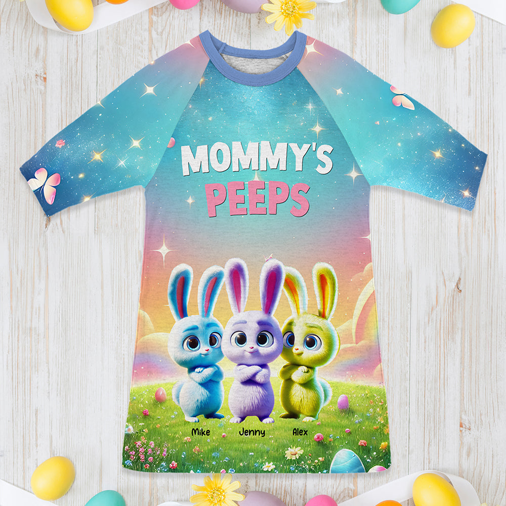 Personalized Gifts For Grandma Raglan Dress, Easter Day Bunny Peeps 01TGMH110325-Homacus