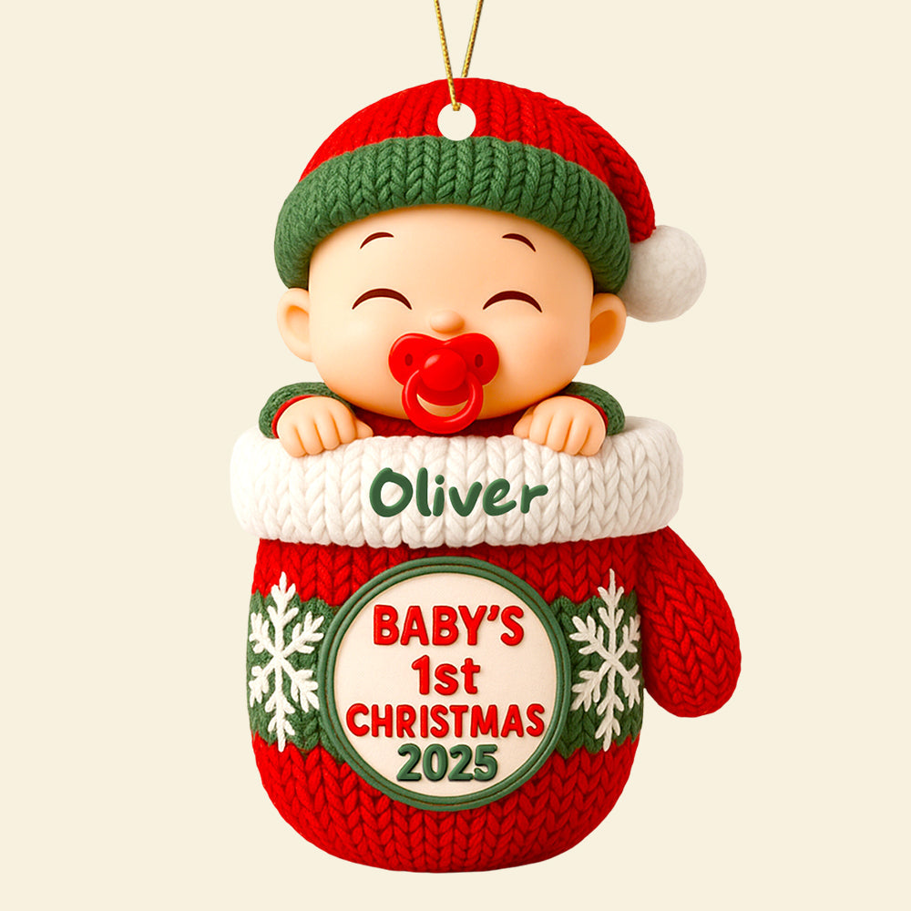 Baby First Christmas Ornament Personalized Gifts For Kids 03PGDT120825-Homacus