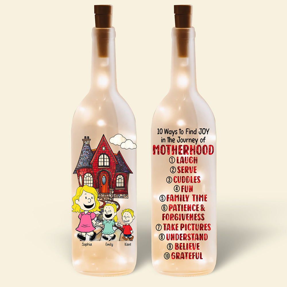 Personalized Gifts For Mom Bottle Lamp 05tgqn060325hh The Journey Of Motherhood-Homacus