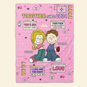 Personalized Gifts For Couple Blanket 03TODT070125HG-Homacus