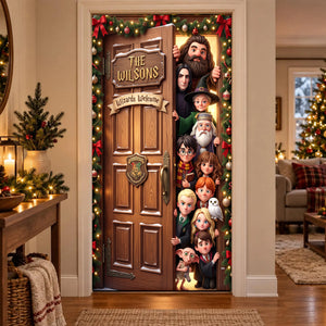 Welcome To Fantastical World Christmas Door Cover - Personalized Christmas Gifts 06naqn290926-Homacus