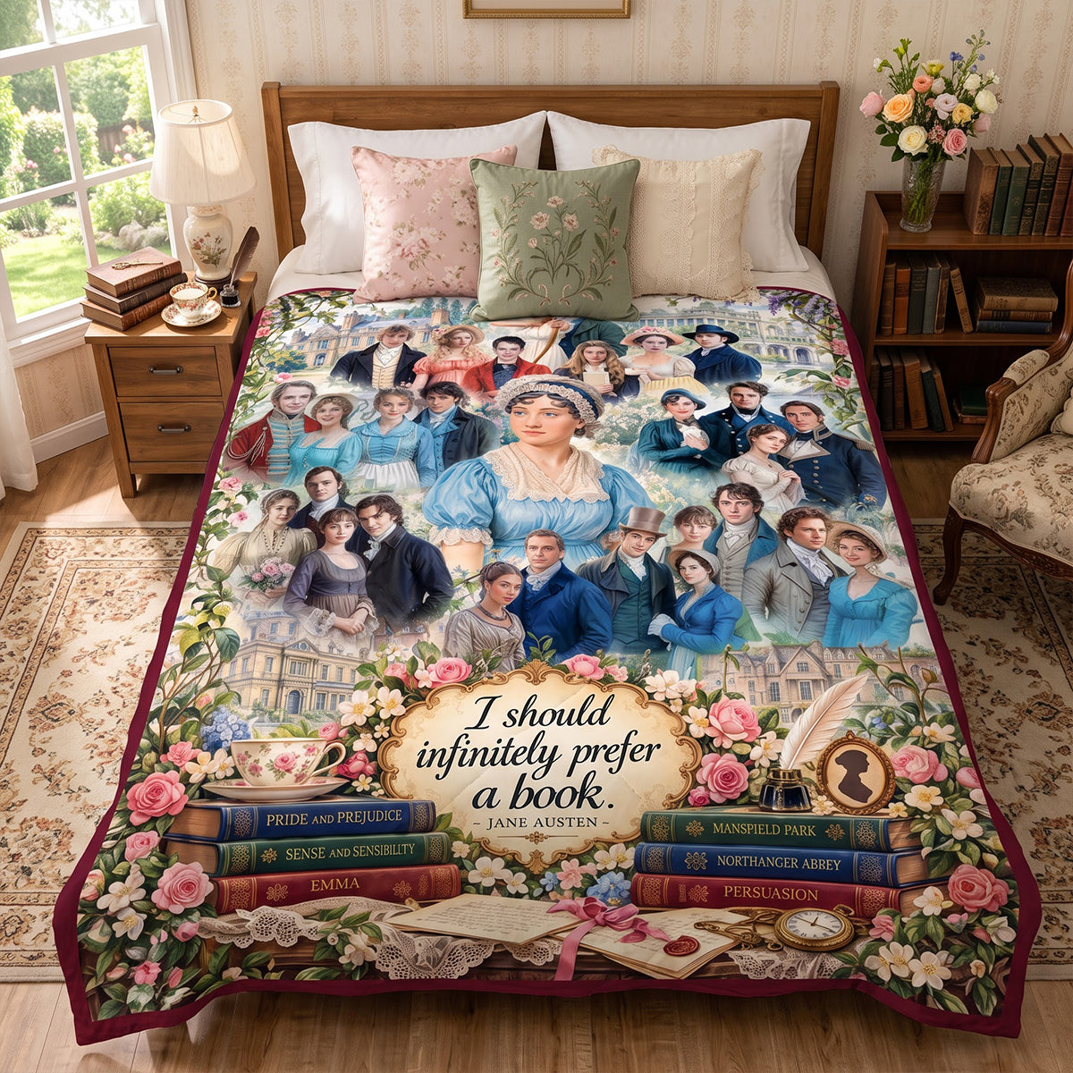 Regency Fiction Blanket - Personalized Gifts For Reading Lovers 06qhtn081026-Homacus