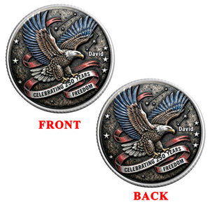 America 250th Anniversary Printed Metal Coin - Personalized Gifts For Patriots 04toqn260226-Homacus
