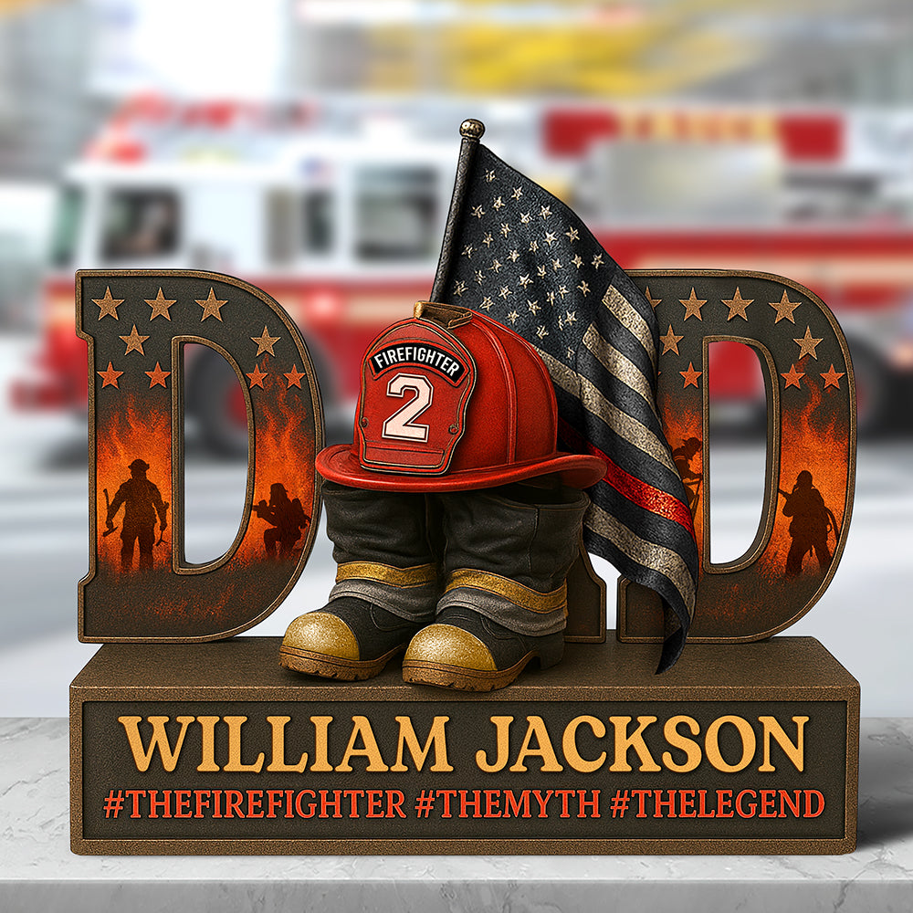 Firefighter Dad Legend Acrylic Plaque - Personalized Gifts For Dad 02qhqn090525-Homacus