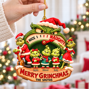 Naughty Family Christmas Ornament - Personalized Gifts For Family 05HAQN081026-Homacus