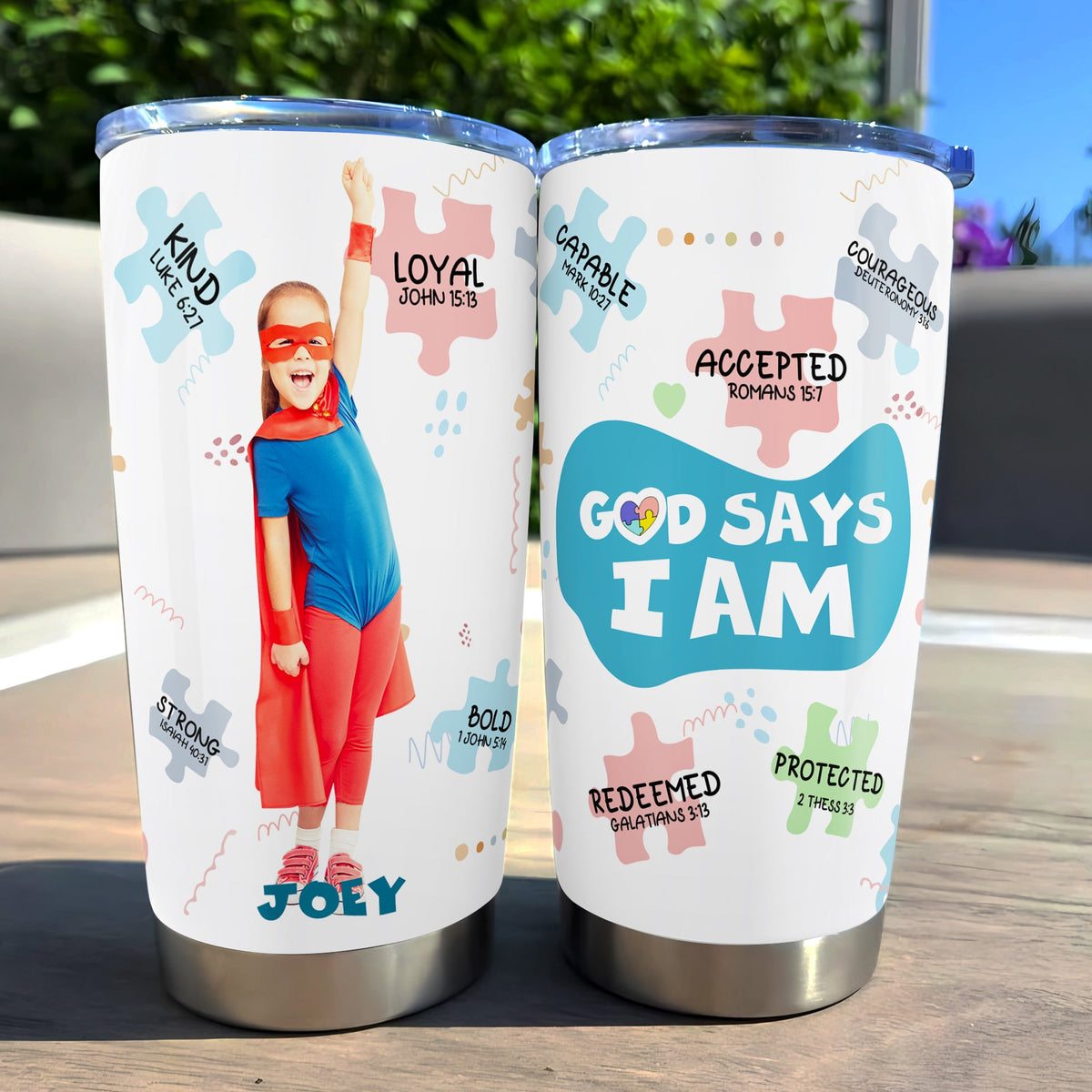 Personalized Custom Photo Gifts For Autism Kids Tumbler 03TGLU220225-Homacus