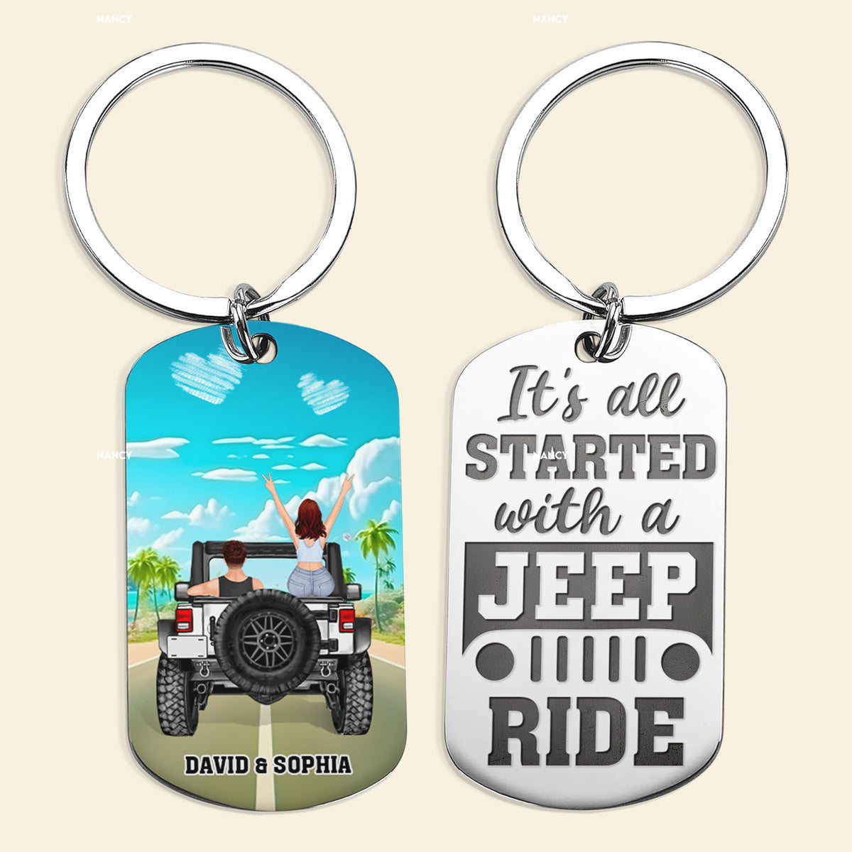 Personalized Gifts For Off Road Couple Keychain 04TOPU120642TM-Homacus