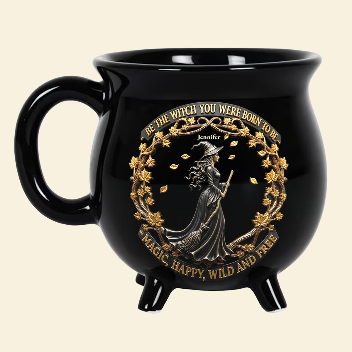 Wild & Free Halloween Cauldron Mug - Personalized Gifts For Fantasy Lovers 04PGDT190825-Homacus