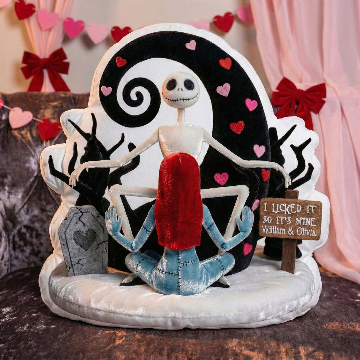 Cheeky Skeleton Couple Pillow - Personalized Gifts For Couple 01tglu181225-Homacus