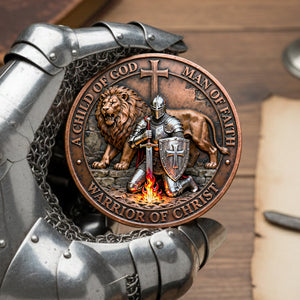 Warrior Of Christ Printed Metal Coin - Gift For Christian 04NALU130226-Homacus