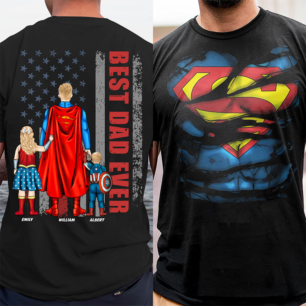 Best Dad Ever Shirt - Personalized Gifts For Father 021ACQN180325PA-Homacus