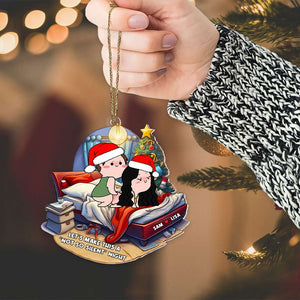 Personalized Christmas Gift for Couple, Naughty Couple Not So Silent Night Ornament 02TOMH031024HH-Homacus