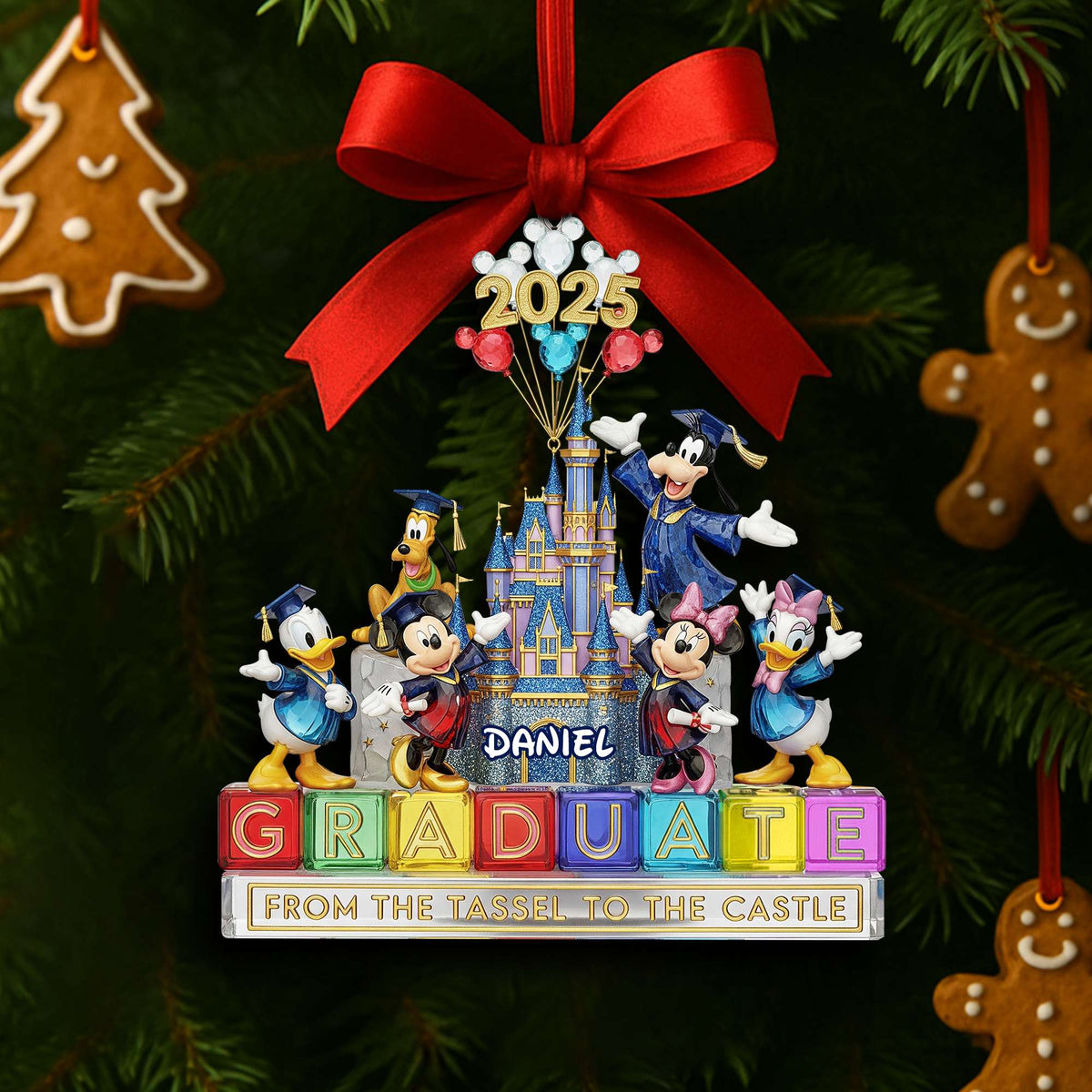 Christmas Graduate Castle Ornament - Personalized Gifts For Graduates 03NALU280825-Homacus