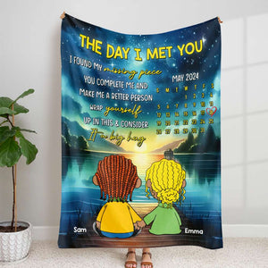 Personalized Gifts For Cartoon Couple Blanket 03TOMH121224HG-Homacus