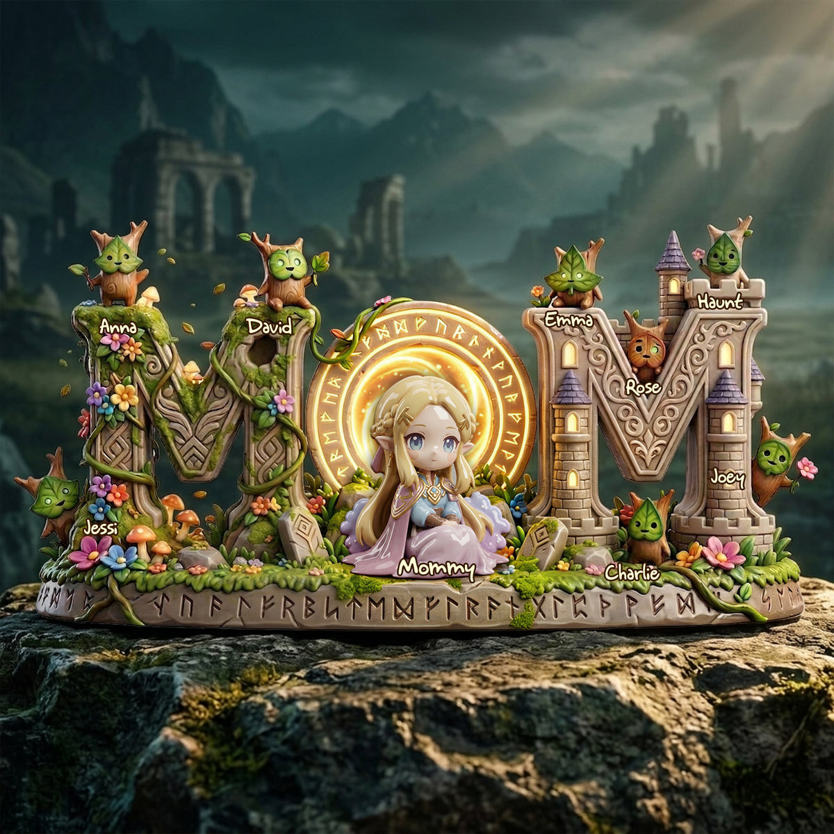 Fantasy Adventure Mom And Kids Acrylic Plaque - Personalized Gifts For Mother's Day Plaque 04TOLU270326-Homacus