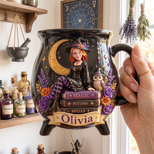 Witch Ceramic Cauldron Mug - Personalized Gifts 02totn180826-Homacus