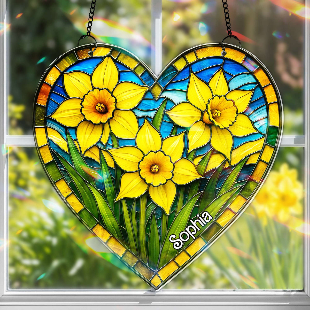 Flower Garden Suncatcher Ornament Personalized Gifts for Flower Lovers 01HULU180725-Homacus