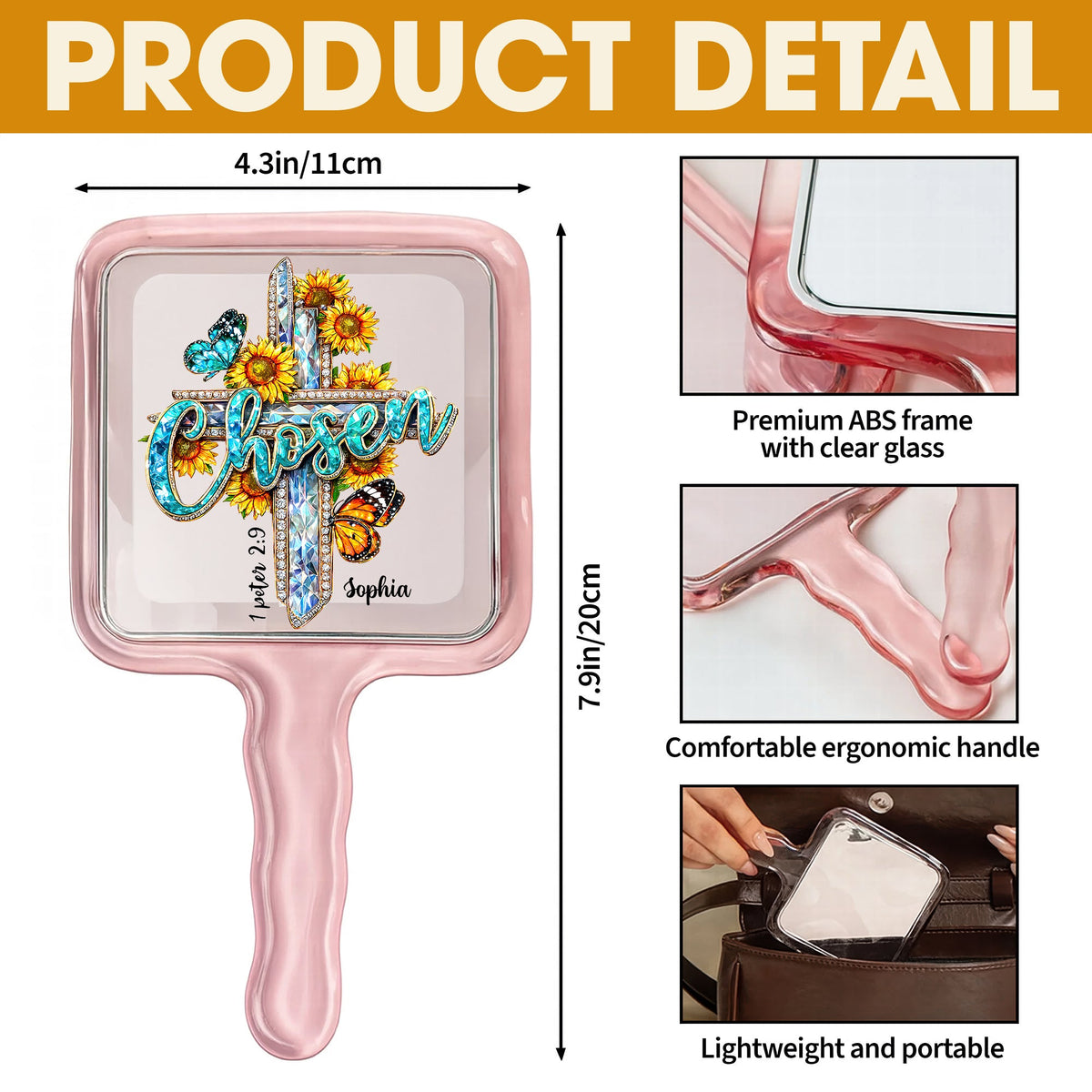 Personalized Gifts For Christians Handheld Mirror 03hutn051225-Homacus